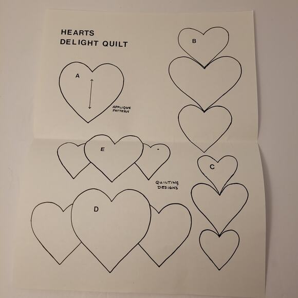 Lucky Duck Designs Hearts Delight Quilt Pattern Table Runner Placemat - Picture 5 of 5